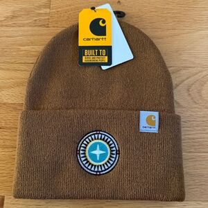 NWT Carhartt Knit Cuffed Beanie Hat Brown